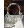 VASO CENTROTAVOLA CESTINO VETRO MURANO Barovier&Toso ROSTRATO SOFFIATO h25cm '50