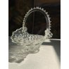 VASO CENTROTAVOLA CESTINO VETRO MURANO Barovier&Toso ROSTRATO SOFFIATO h25cm '50