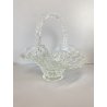 VASO CENTROTAVOLA CESTINO VETRO MURANO Barovier&Toso ROSTRATO SOFFIATO h25cm '50