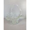 VASO CENTROTAVOLA CESTINO VETRO MURANO Barovier&Toso ROSTRATO SOFFIATO h25cm '50