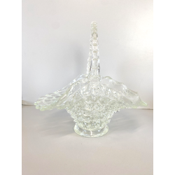 VASO CENTROTAVOLA CESTINO VETRO MURANO Barovier&Toso ROSTRATO SOFFIATO h25cm '50