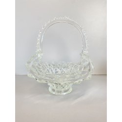 VASO CENTROTAVOLA CESTINO VETRO MURANO Barovier&Toso ROSTRATO SOFFIATO h25cm '50
