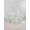 VASO CENTROTAVOLA CESTINO VETRO MURANO Barovier&Toso ROSTRATO SOFFIATO h25cm '50