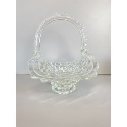 VASO CENTROTAVOLA CESTINO VETRO MURANO Barovier&Toso ROSTRATO SOFFIATO h25cm '50