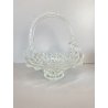 VASO CENTROTAVOLA CESTINO VETRO MURANO Barovier&Toso ROSTRATO SOFFIATO h25cm '50