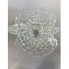 VASO CENTROTAVOLA CESTINO VETRO MURANO Barovier&Toso ROSTRATO SOFFIATO h25cm '50
