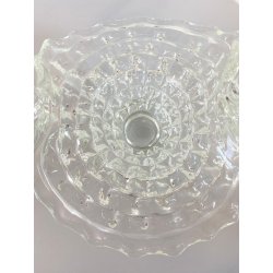 VASO CENTROTAVOLA CESTINO VETRO MURANO Barovier&Toso ROSTRATO SOFFIATO h25cm '50
