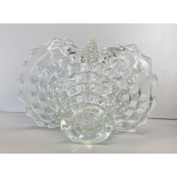 VASO CENTROTAVOLA CESTINO VETRO MURANO Barovier&Toso ROSTRATO SOFFIATO h25cm '50