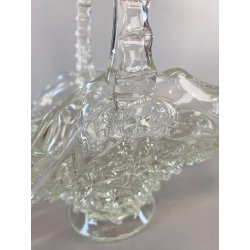 VASO CENTROTAVOLA CESTINO VETRO MURANO Barovier&Toso ROSTRATO SOFFIATO h25cm '50