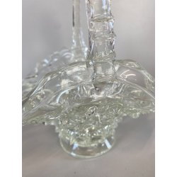VASO CENTROTAVOLA CESTINO VETRO MURANO Barovier&Toso ROSTRATO SOFFIATO h25cm '50