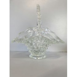 VASO CENTROTAVOLA CESTINO VETRO MURANO Barovier&Toso ROSTRATO SOFFIATO h25cm '50