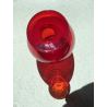 VASO VETRO MURANO SOFFIATO ROSSO RUBINO DESIGN Marcello Furlan '90 FIRMATO h13cm