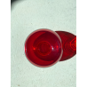 VASO VETRO MURANO SOFFIATO ROSSO RUBINO DESIGN Marcello Furlan '90 FIRMATO h13cm