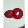 VASO VETRO MURANO SOFFIATO ROSSO RUBINO DESIGN Marcello Furlan '90 FIRMATO h13cm