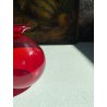 VASO VETRO MURANO SOFFIATO ROSSO RUBINO DESIGN Marcello Furlan '90 FIRMATO h13cm