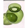 VASO VETRO MURANO SOFFIATO VERDE DESIGN Marcello Furlan '88 FIRMATO H/13cm c.a