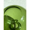 VASO VETRO MURANO SOFFIATO VERDE DESIGN Marcello Furlan '88 FIRMATO H/13cm c.a