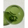 VASO VETRO MURANO SOFFIATO VERDE DESIGN Marcello Furlan '88 FIRMATO H/13cm c.a