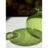 VASO VETRO MURANO SOFFIATO VERDE DESIGN Marcello Furlan '88 FIRMATO H/13cm c.a