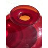 VASO VETRO MURANO SOFFIATO ROSSO RUBINO DESIGN Marcello Furlan '90 FIRMATO H9cm