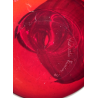 VASO VETRO MURANO SOFFIATO ROSSO RUBINO DESIGN Marcello Furlan '90 FIRMATO H9cm