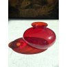 VASO VETRO MURANO SOFFIATO ROSSO RUBINO DESIGN Marcello Furlan '90 FIRMATO H9cm