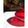 VASO VETRO MURANO SOFFIATO ROSSO RUBINO DESIGN Marcello Furlan '90 FIRMATO H9cm