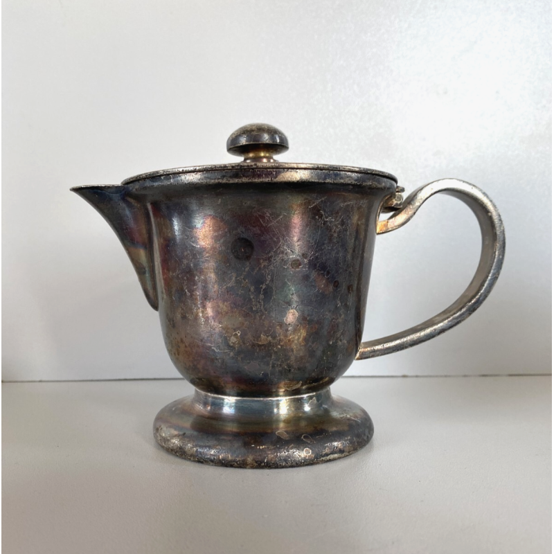 Coffee Pot DESIGN Gio Ponti F.lli Calderoni  ALPACCA ARGENTATO ART DECO' 1920