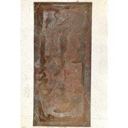 LASTRA RAME G Urso 63 PANNELLO INCISIONE FIGURE ANTROPOMORFE BRUTALISMO 120x57cm