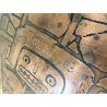 LASTRA RAME G Urso 63 PANNELLO INCISIONE FIGURE ANTROPOMORFE BRUTALISMO 120x57cm
