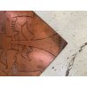 LASTRA RAME G Urso 63 PANNELLO INCISIONE FIGURE ANTROPOMORFE BRUTALISMO 120x57cm
