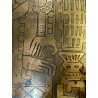 LASTRA RAME G Urso 63 PANNELLO INCISIONE FIGURE ANTROPOMORFE BRUTALISMO 120x57cm