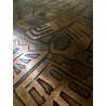 LASTRA RAME G Urso 63 PANNELLO INCISIONE FIGURE ANTROPOMORFE BRUTALISMO 120x57cm