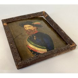PICCOLO QUADRO DIPINTO OLIO TAVOLA RITRATTO Giuseppe Garibaldi PRODE GENERALE