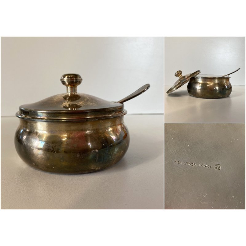 FORMAGGIERA VINTAGE FLEURON Christofle FRANCE METALLO ARGENTATO CUCCHIAINO '70