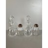 VINTAGE SET CONDIMENTO OLIERA Christfle FLEURON METALLO ARGENTATO CRISTALLO '70