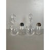VINTAGE SET CONDIMENTO OLIERA Christfle FLEURON METALLO ARGENTATO CRISTALLO '70