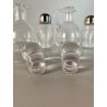 VINTAGE SET CONDIMENTO OLIERA Christfle FLEURON METALLO ARGENTATO CRISTALLO '70