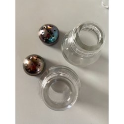 VINTAGE SET CONDIMENTO OLIERA Christfle FLEURON METALLO ARGENTATO CRISTALLO '70