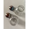 VINTAGE SET CONDIMENTO OLIERA Christfle FLEURON METALLO ARGENTATO CRISTALLO '70