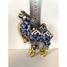 FIGURA CAMMELLO CLOISONNé CINESE OTTONE SMALTO BLU ORO VINTAGE ENAMEL CAMEL '900