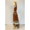 STATUINA CERAMICA POLICROMA Tanagra TORINO n°112 RAGAZZA COSTUME TRADIZIONALE 40