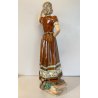 STATUINA CERAMICA POLICROMA Tanagra TORINO n°112 RAGAZZA COSTUME TRADIZIONALE 40