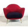 POLTRONA DESIGN ANNI 60 VIOLA FUCSIA VINTAGE ARMCHAIR FAUTEUIL MODERNARIATO OLD