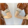 STATUINA CERAMICA POLICROMA Tanagra TORINO n°112 RAGAZZA COSTUME TRADIZIONALE 40