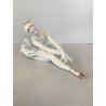 SCULTURA PORCELLANA  FIGURA BALLERINA VINTAGE STATUA DANZA STILE CAPODIMONTE '60