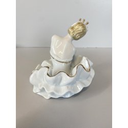 SCULTURA PORCELLANA  FIGURA BALLERINA VINTAGE STATUA DANZA STILE CAPODIMONTE '60