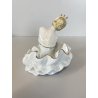 SCULTURA PORCELLANA  FIGURA BALLERINA VINTAGE STATUA DANZA STILE CAPODIMONTE '60