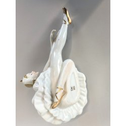 SCULTURA PORCELLANA  FIGURA BALLERINA VINTAGE STATUA DANZA STILE CAPODIMONTE '60