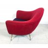 POLTRONA DESIGN ANNI 60 VIOLA FUCSIA VINTAGE ARMCHAIR FAUTEUIL MODERNARIATO OLD